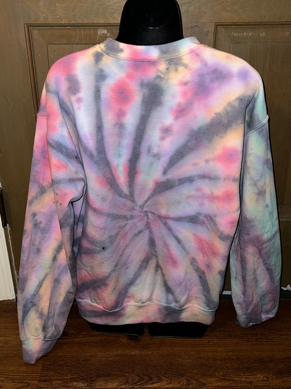 Dr Pepper Pastel Rainbow Tie Dye Graphic Fleece Crewneck Sweatshirt Y2K Size M - Picture 7 of 8